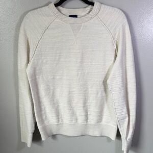 GAP Men’s Classic 100% Cotton Cream Sweater Size S